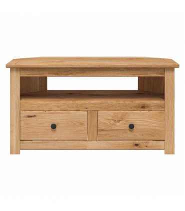 vidaXL Corner TV Cabinet 93x49x49 cm Solid Pine Panama Range — Colour: brown