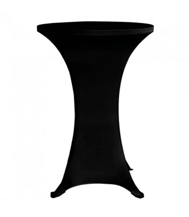 vidaXL Standing Table Cover Ø60 cm Black Stretch 4 pcs