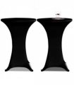 Standing Table Cover Ø80cm Black Stretch 2 pcs — Size: 80 cm