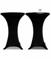Standing Table Cover Ø60cm Black Stretch 2 pcs — Size: 60 cm