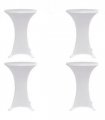 vidaXL Standing Table Cover Ø60 cm White Stretch 4 pcs