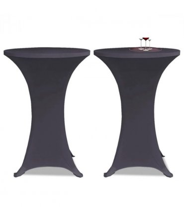 vidaXL Stretch Table Cover 2 pcs 70 cm Anthracite