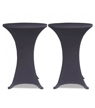 vidaXL Stretch Table Cover 2 pcs 70 cm Anthracite