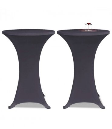 vidaXL Stretch Table Cover 2 pcs 80 cm Anthracite