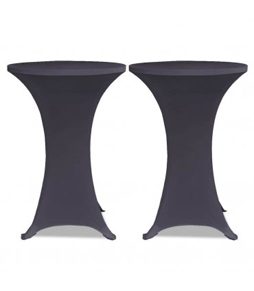 vidaXL Stretch Table Cover 2 pcs 80 cm Anthracite