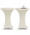 Standing Table Cover Ø80cm Cream Stretch 2 pcs — Size: 80 cm