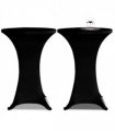 Standing Table Cover Ø70cm Black Stretch 2 pcs — Size: 70 cm