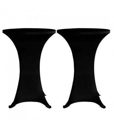 vidaXL Standing Table Cover Ø70 cm Black Stretch 4 pcs