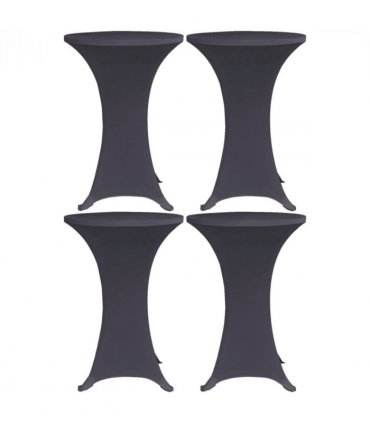 vidaXL Stretch Table Cover 4 pcs 60 cm Anthracite