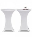 Standing Table Cover Ø70cm White Stretch 2 pcs — Size: 70 cm