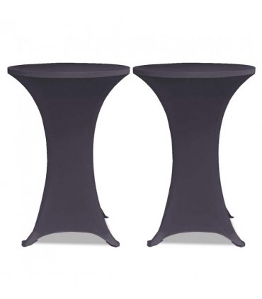 vidaXL Stretch Table Cover 2 pcs 60 cm Anthracite