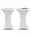 Standing Table Cover Ø 60cm White Stretch 2 pcs — Size: 60 cm