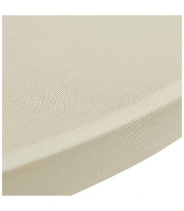 Standing Table Cover Ø70cm Cream Stretch 2 pcs — Size: 70 cm