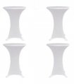 vidaXL Standing Table Cover Ø80 cm White Stretch 4 pcs