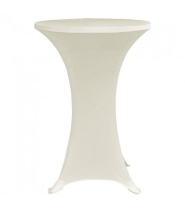 vidaXL Standing Table Cover Ø60 cm Cream Stretch 4 pcs