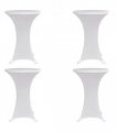 vidaXL Standing Table Cover Ø70 cm White Stretch 4 pcs