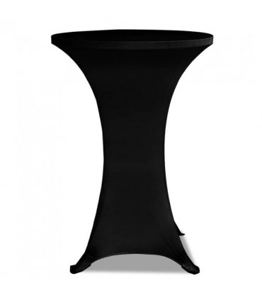 vidaXL Standing Table Cover Ø80 cm Black Stretch 4 pcs