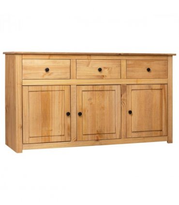 vidaXL Sideboard 135x40x80 cm Solid Pinewood Panama Range — Colour: brown