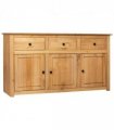 vidaXL Sideboard 135x40x80 cm Solid Pinewood Panama Range — Colour: brown
