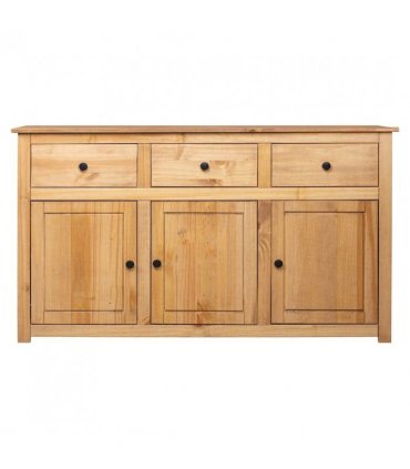 vidaXL Sideboard 135x40x80 cm Solid Pinewood Panama Range — Colour: brown