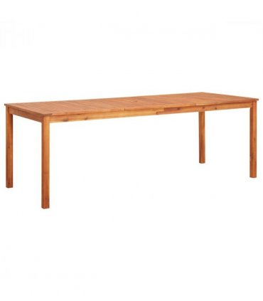 vidaXL Garden Table 215x90x74 cm Solid Acacia Wood — Size: 215 x 90 x 74 cm