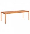vidaXL Garden Table 215x90x74 cm Solid Acacia Wood — Size: 215 x 90 x 74 cm