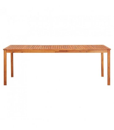 vidaXL Garden Table 215x90x74 cm Solid Acacia Wood — Size: 215 x 90 x 74 cm