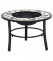vidaXl Mosaic Fire Pit Green 68cm Ceramic