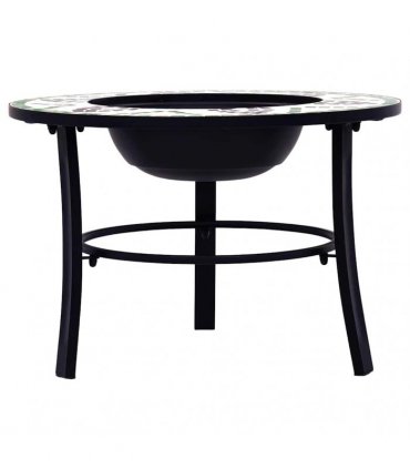 vidaXl Mosaic Fire Pit Green 68cm Ceramic