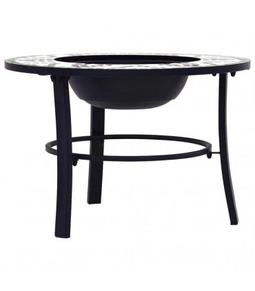 vidaXl Mosaic Fire Pit Green 68cm Ceramic