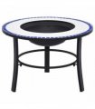 vidaXl Mosaic Fire Pit Blue and White 68cm Ceramic