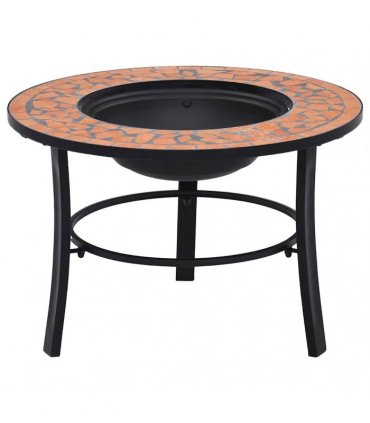 vidaXl Mosaic Fire Pit Terracotta 68cm Ceramic