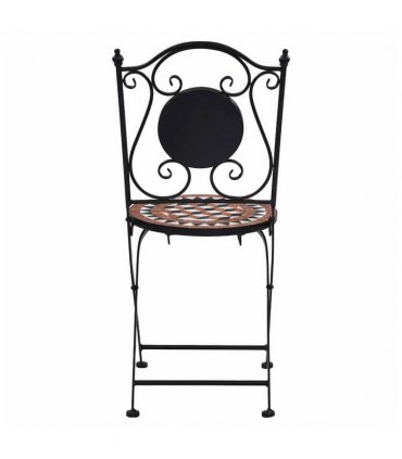 vidaXL Garden Chair | Set of 2 | Brown, Black, Cream