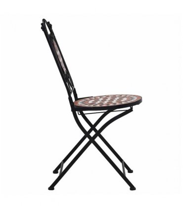 vidaXL Garden Chair | Set of 2 | Brown, Black, Cream