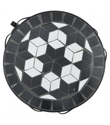 vidaXL Plant Stands 3 pcs Black and White Ceramic — Size: 26 x 35 cm