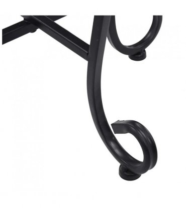 vidaXL Table | Set of 3 | Black and White | Iron and Ceramic | Small | Durable — Size: 30 x 70 cm