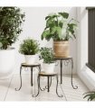 vidaXL Plant Stands 3 pcs Terracotta and White Ceramic — Size: 26 x 35 cm