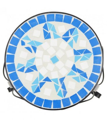 vidaXL Plant Stands 3 pcs Blue and White Ceramic — Size: 26 x 35 cm