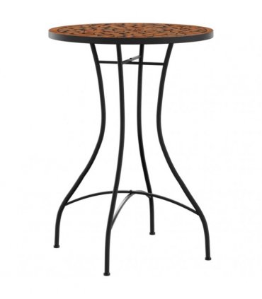 vidaXL Mosaic Bistro Table Terracotta Ø50x70 cm Ceramic — Size: 50 x 70 cm