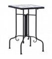 vidaXL Mosaic Side Table Blue and White Ceramic