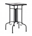 vidaXL Mosaic Side Table Black and White Ceramic
