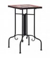 vidaXL Mosaic Side Table Terracotta and White Ceramic