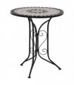 vidaXL Mosaic Bistro Table Grey 61cm Ceramic
