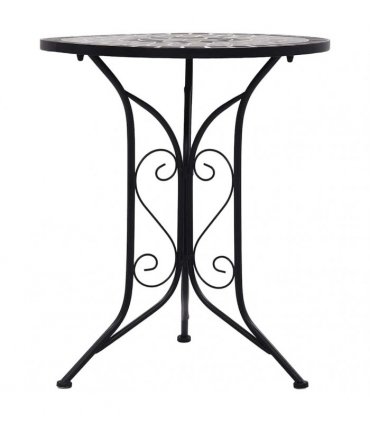 vidaXL Mosaic Bistro Table Grey 61cm Ceramic