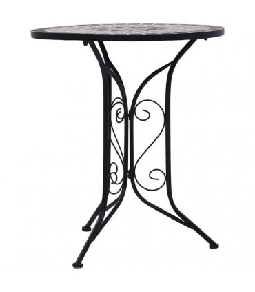 vidaXL Mosaic Bistro Table Grey 61cm Ceramic