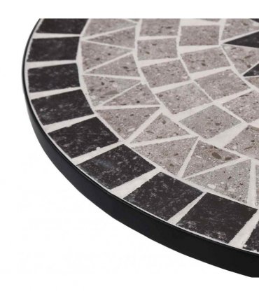 vidaXL Mosaic Bistro Table Grey 61cm Ceramic
