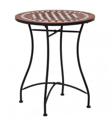 vidaXL Mosaic Bistro Table Brown 60cm Ceramic