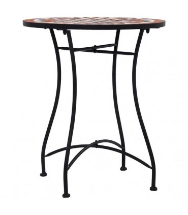 vidaXL Mosaic Bistro Table Brown 60cm Ceramic