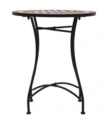 vidaXL Mosaic Bistro Table Brown 60cm Ceramic