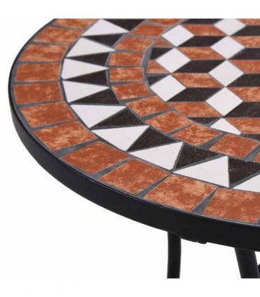 vidaXL Mosaic Bistro Table Brown 60cm Ceramic